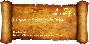 Lugosy Szörénke névjegykártya